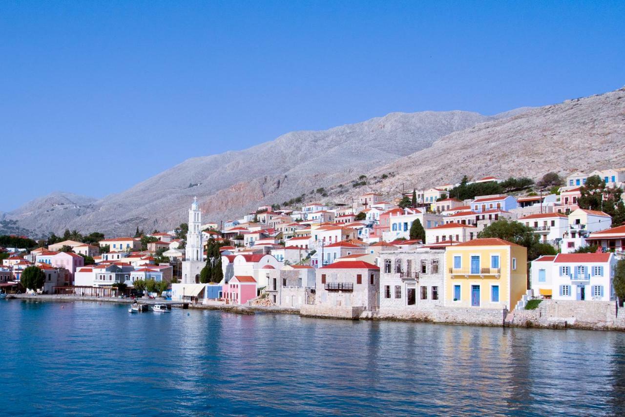 Kleanthe Hotel Chalki Town Exterior foto